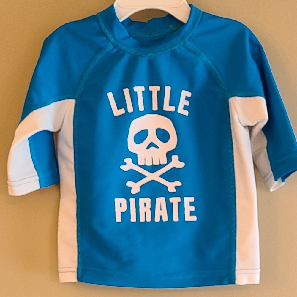 Rashguard blue and white swim top